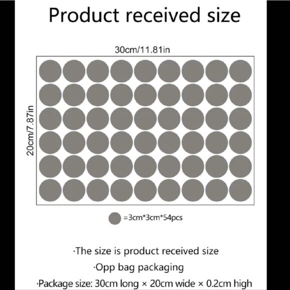 Grey Polka Dot Wall Stickers - Picture 6 of 6